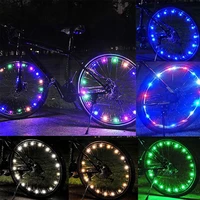 bicycle tyre light spoke light 20led wind fire wheel cycling night string accessories flashlight bike warning light outdoor b8j6