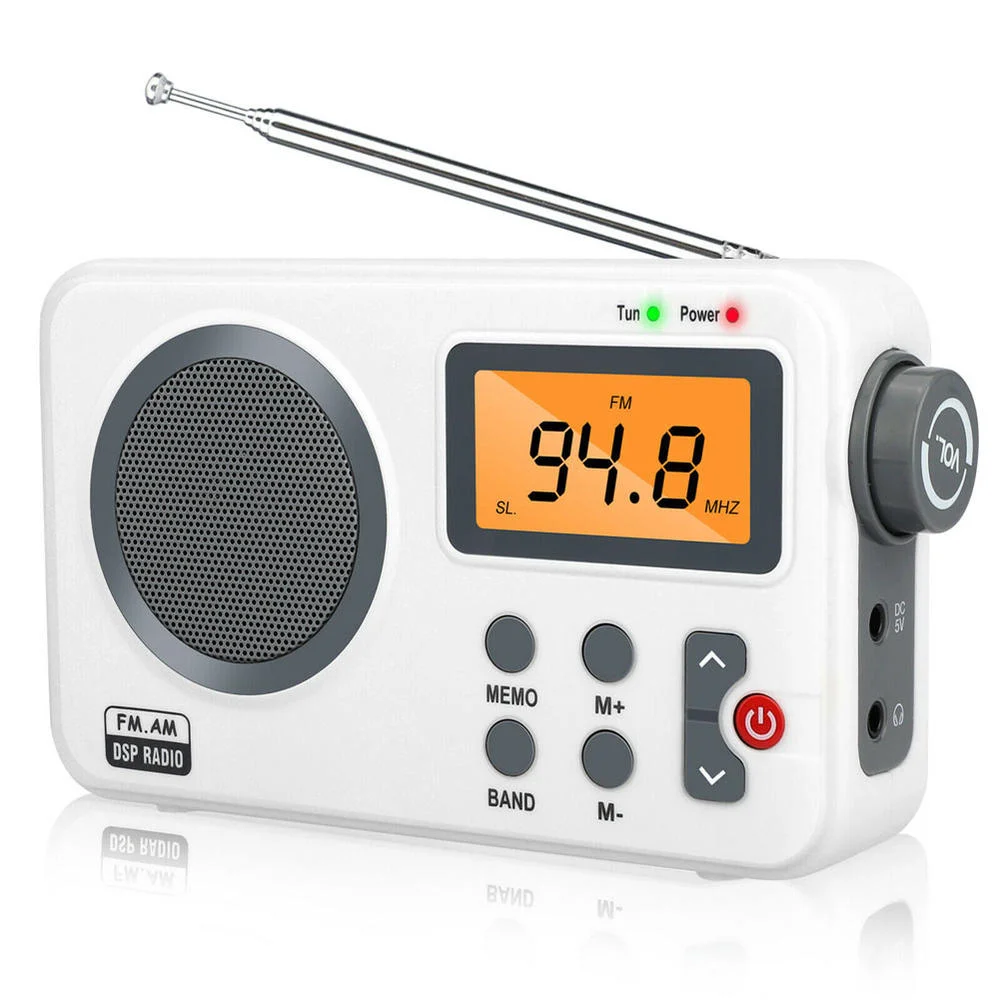 

Portable Retro Radio Digital AM FM Radio Audio Receiver Music Player W/LCD Screen Clear Loud Speaker Gift For Family Father New