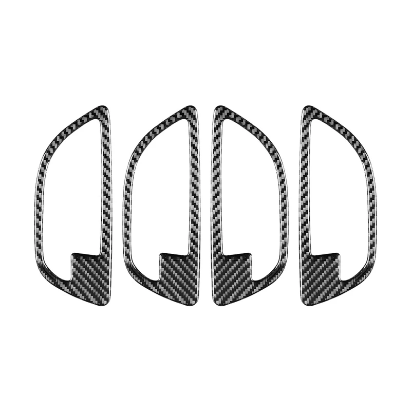 

Carbon Fiber Car Accessories Door Handle Frame Protective Decoration Cover Trim Stickers for BMW- 5 Series F10 2011-2017