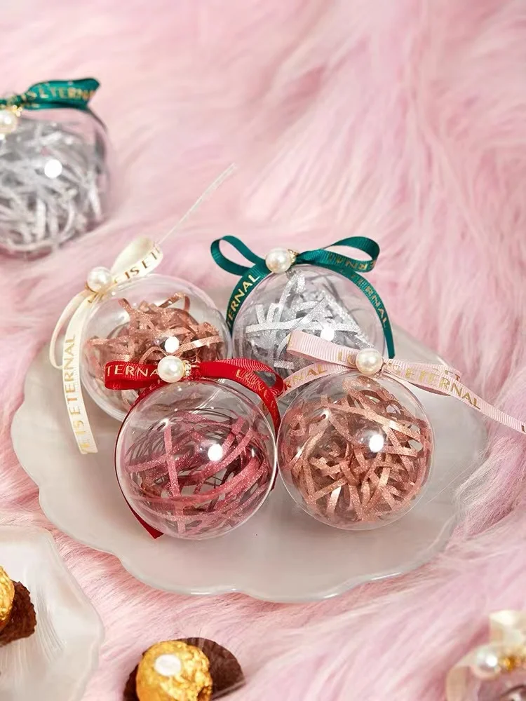 10 шт./лот прозрачные коробки мячи для подарков упаковочная коробка подарочная