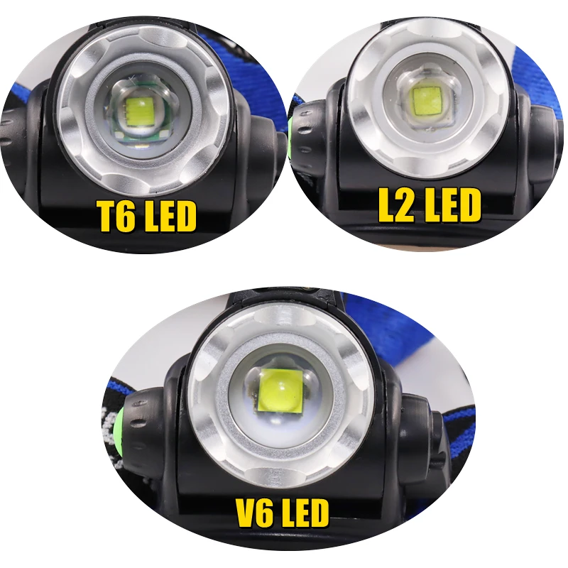

Portable zooming xml-t6 L2 V6 Led Head lamp ZOOM Fishing headlight Camping Headlamp Hiking Flashlight Bicycle light torch