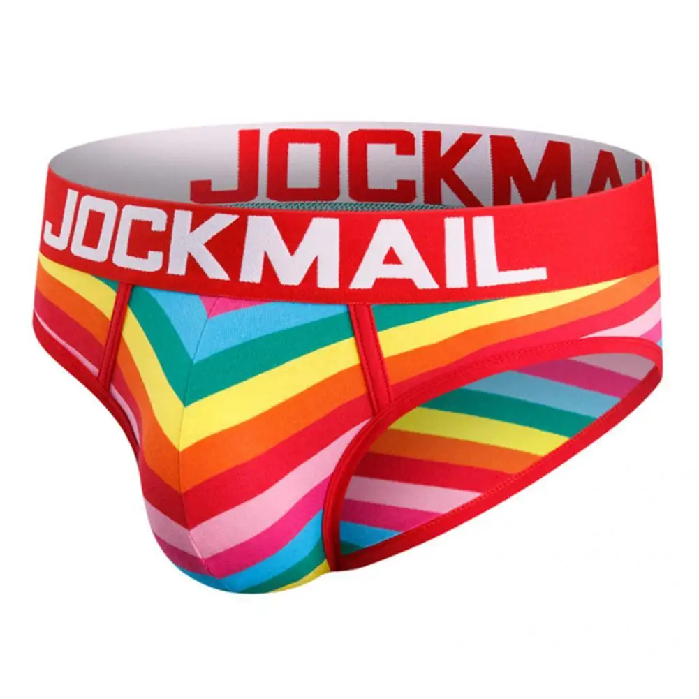 

Men Underpants Soft Men Summer Brief Colorful Stretch Hip Brief with 3D Pouch