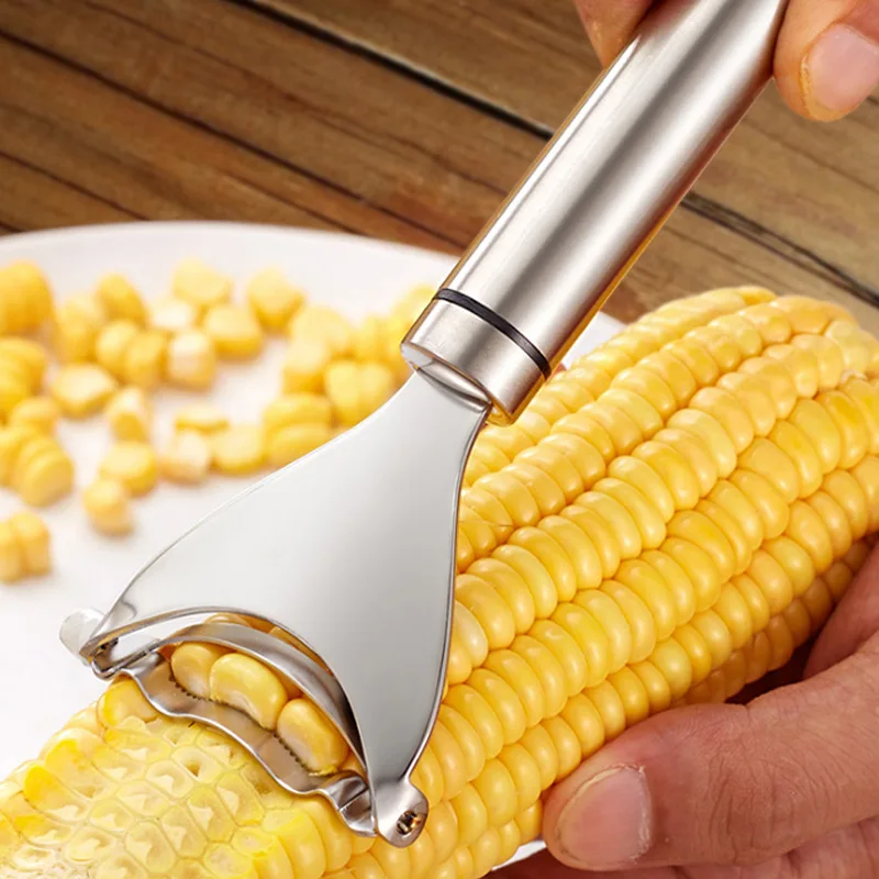 

Stainless Steel Corn Stripper Corns Threshing Device Easy Peeling Corn Kerneler Peeler Kernel Cutter 2022 Newest Kitchen Gadgets