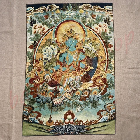 Thangka/Изысканный Тибетский тангка Будда/Религия/искусство/благоприятный Thangka/Зеленая Тара