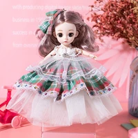 new bjd doll 16cm doll princess dress up 4d real eyes 22 joint movable 112 girl toy children birthday gift wedding dress series