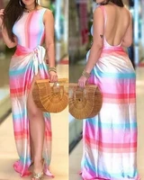 2022 summer new womens two piece colorful swimsuit set