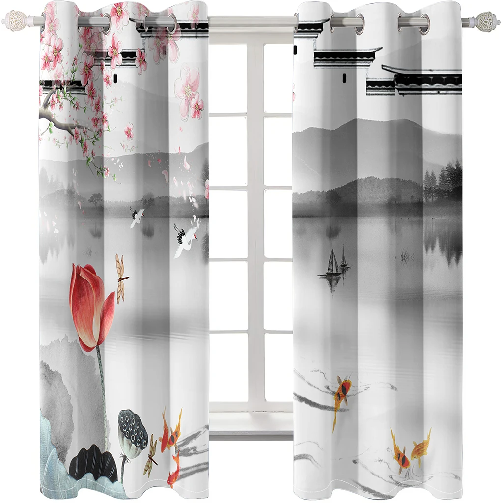 Modern Home Decoration Living Room Curtains grey blqackout curtains louts curtain 3D for