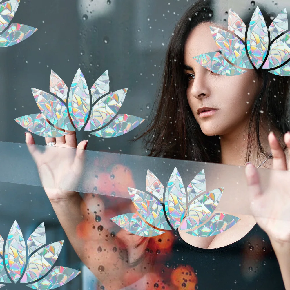 

Creative 3D rainbow prism color changing electrostatic paste glue-free adsorption PVC car glass film living room window film