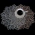 Коврик из ПВХ с отверстиями в виде снежинок, подставка под горшок, коврик для журнальных столов, посуда, подставки для чашек, Рождественское украшение, кухонные аксессуары