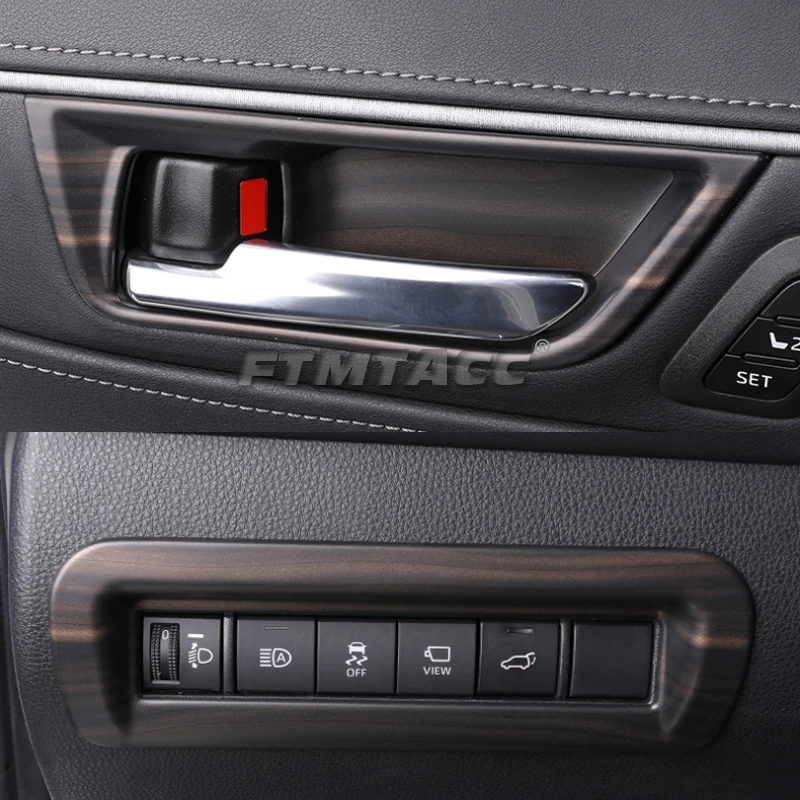 Фото Для Toyota Harrier Venza 2020 2021 2022 Автомобильная рамка приборной панели коробка переключения передач Панель ручка переключения рулевое колесо дверные ручки полоса №5