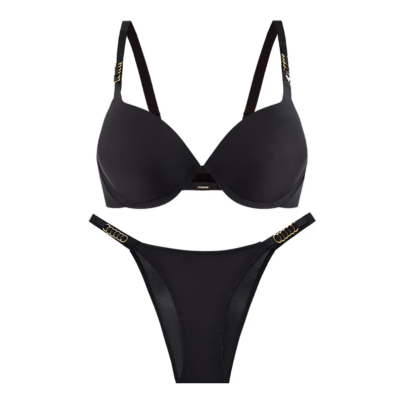 Гладкое сексуальное женское белье комплект из бюстгальтера и трусиков для