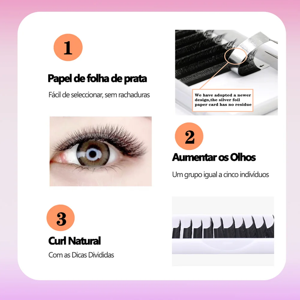 Фото Накладные ресницы Qbeautylashes 4D W-образной формы, готовые пучки Easy Fan, объемные, мягкие, с изгибом C/D, 0.07мм №4