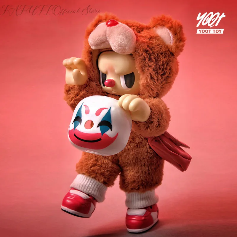 

Kawaii Yoot Toy Monster Series Rebel Bear 200% Rebellious Bear Tide Toy Ornaments 100% Collection Model Doll Toys Real Shot