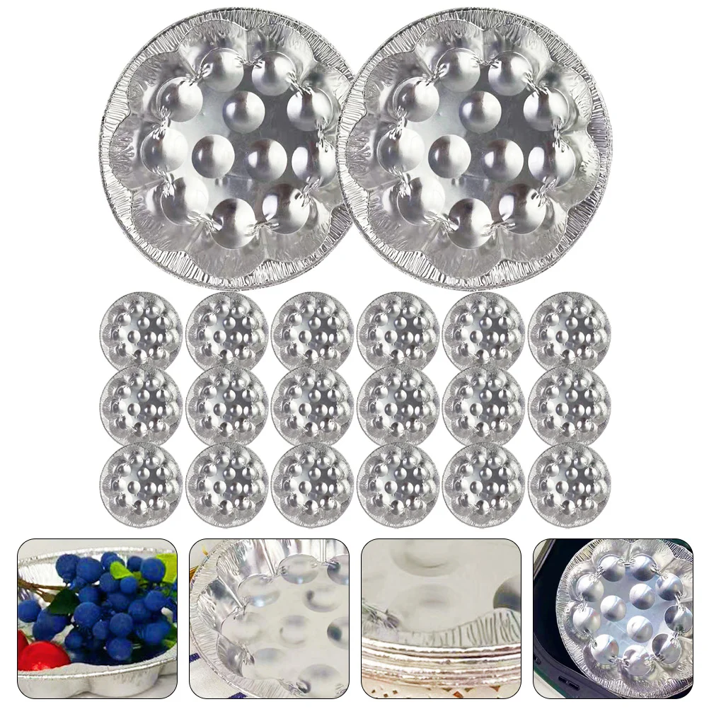 

Escargot Baking Dishes Escargot Tinfoil Trays Snail Tinfoil Pans Tin Paper Baking Plate Resistant Roast Ball Tin Paper Box