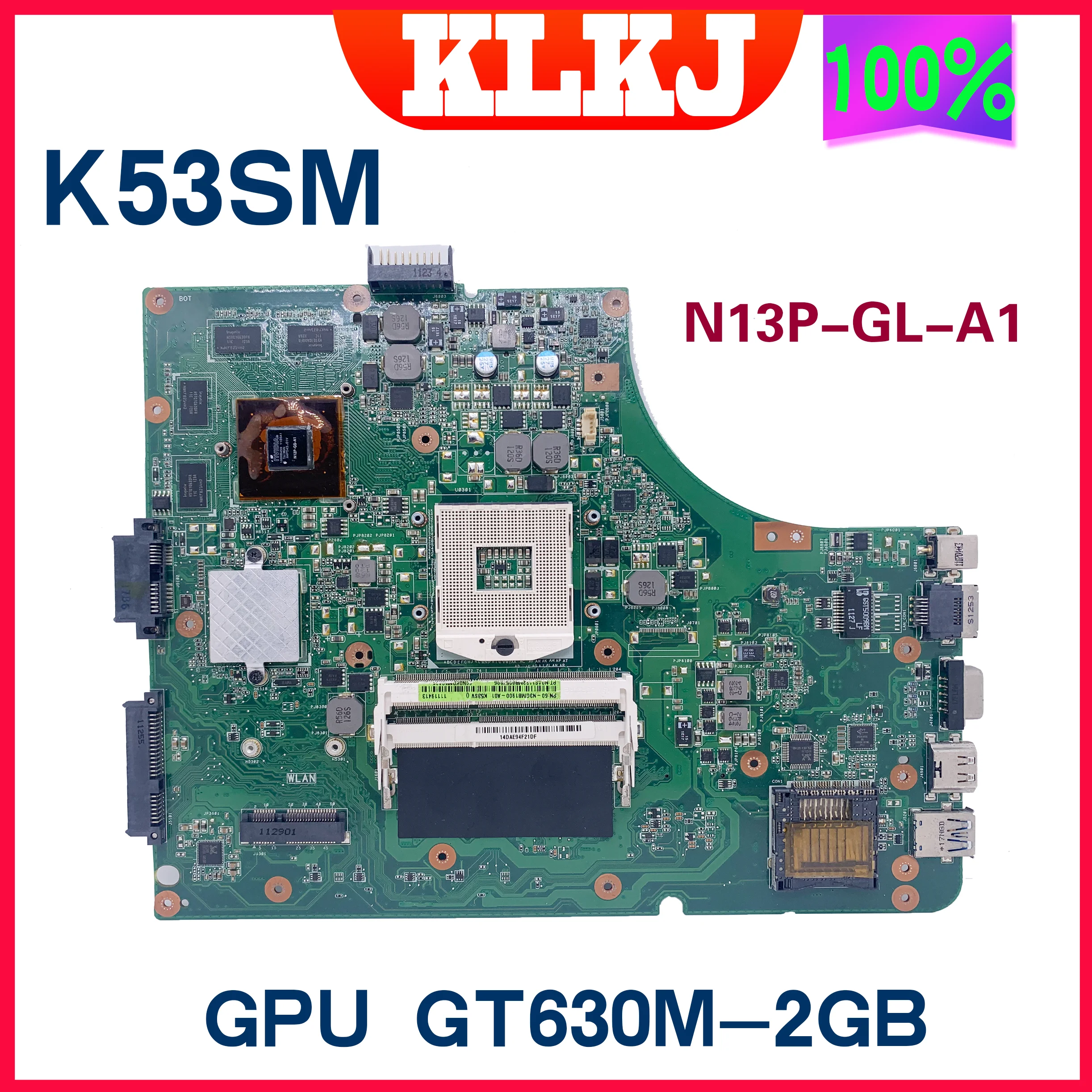 Материнская плата Dinzi K53SV для ноутбука ASUS K53SC K53SJ K53S X53S P53SJ материнская с GT540M 100%