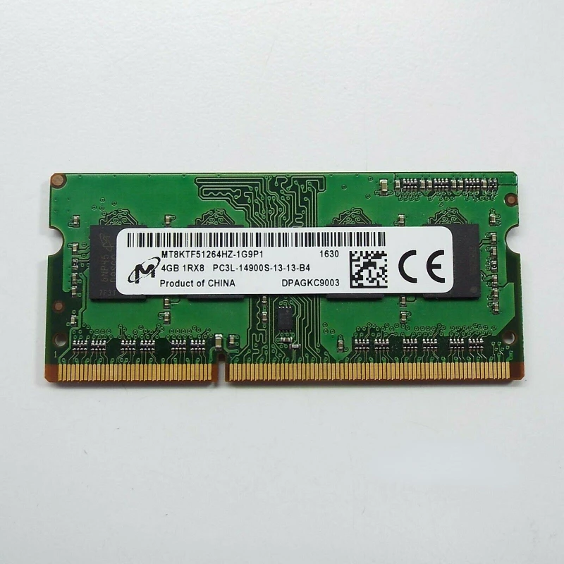 

RAM CRUCIAL MT8KTF51264HZ-1G9P1 Notebook Memory 4G DDR3L 1866 PC3L-14900S