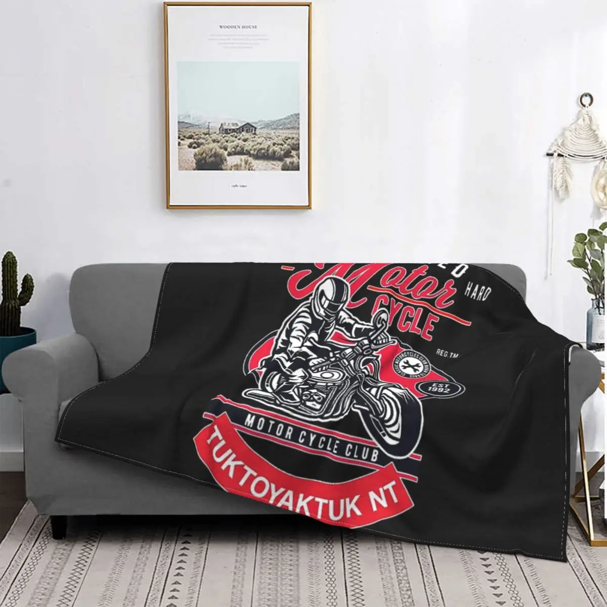 

Manta de motocicleta Tuktoyaktuk desnuda, colcha para cama