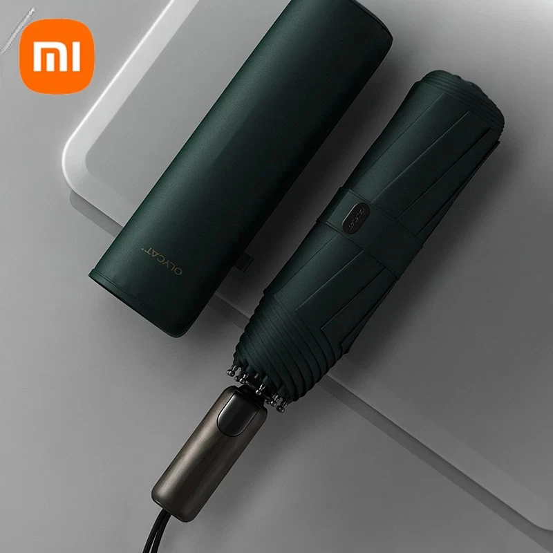 Складной автоматический зонт Xiaomi OLYCAT 10k для мужчин, тканевый Зонт высокой плотности, с защитой от ветра и дождя, в деловом стиле
