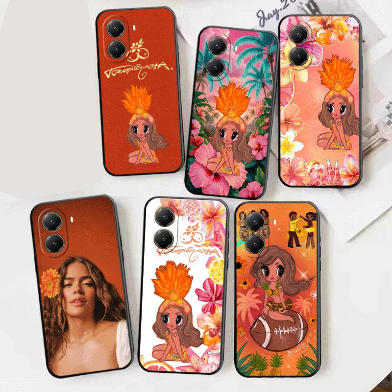 Фото Чехол для телефона K-Karol G Tropicoqueta для Xiaomi Poco X5 X6 X7 X8 Pro Max M8 M7 F8 F7 Redmi 15C 15 15T 17T 14C 13C X3 M6 M5S S №1