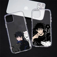fushiguro megumi phone case transparent soft for iphone 12 11 13 7 8 6 s plus x xs xr pro max mini