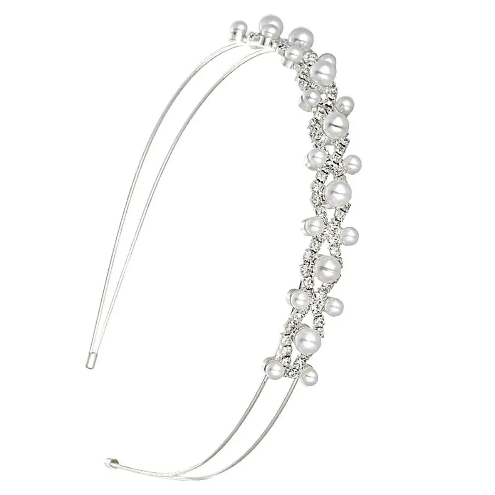 

Flower Leaf Hair Comb Pearl Tiara Bridal Crystal Hair Ornaments Rhinestone Hair Hoop Hair Comb Bridal Hair Accessories