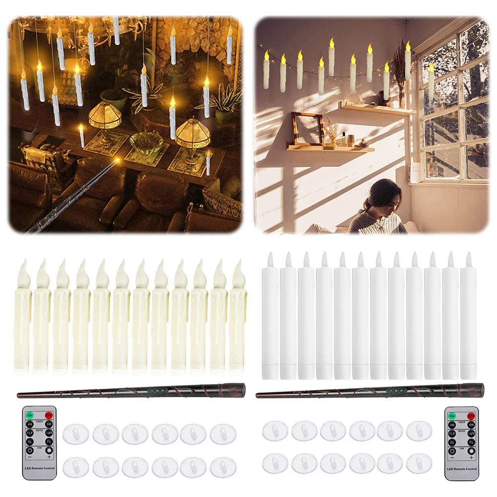 Мерцающий теплый свет с длинным стержнем светодиодная беспламенная коническая