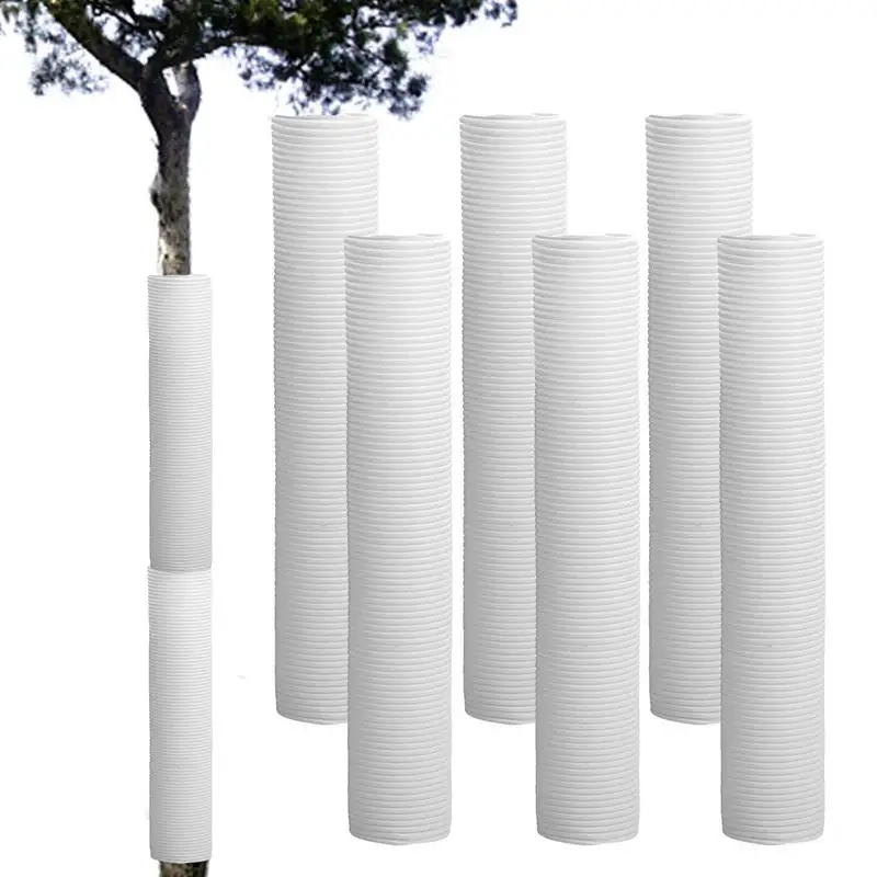 

Tree Trunk Protectors 6pcs Protective Flexible Tree Wraps Plant Covers Protect Bark & Saplings From Sun Damage Mowers Trimmers