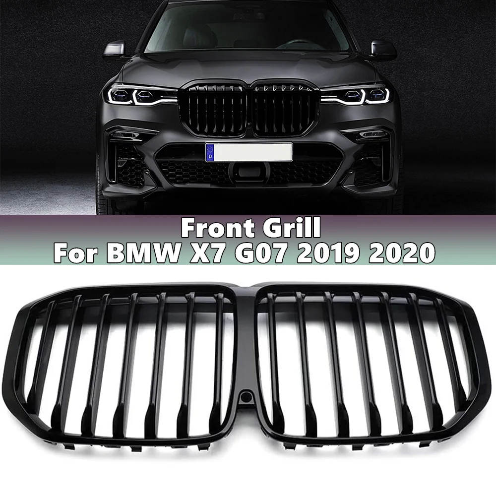 

Решетки передние гоночные глянцевые черные M Power Performance для нового BMW X7 G07 2019 2020 2021, автомобильные аксессуары