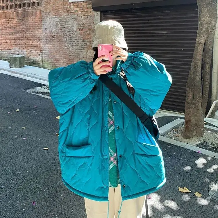 Oversized Fashion Parkas Hooded Jacket Women's Winter 2022 Loose Cotton Padded Coat Thicken Warm Outerwear Female Korean