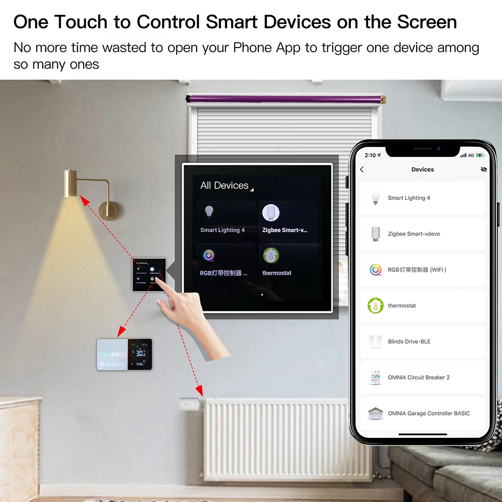Tuya Smart Home Multi-functional Touch Screen Control Panel 4/6 inches Central Control for Intelligent Scenes Smart Tuya Devices
