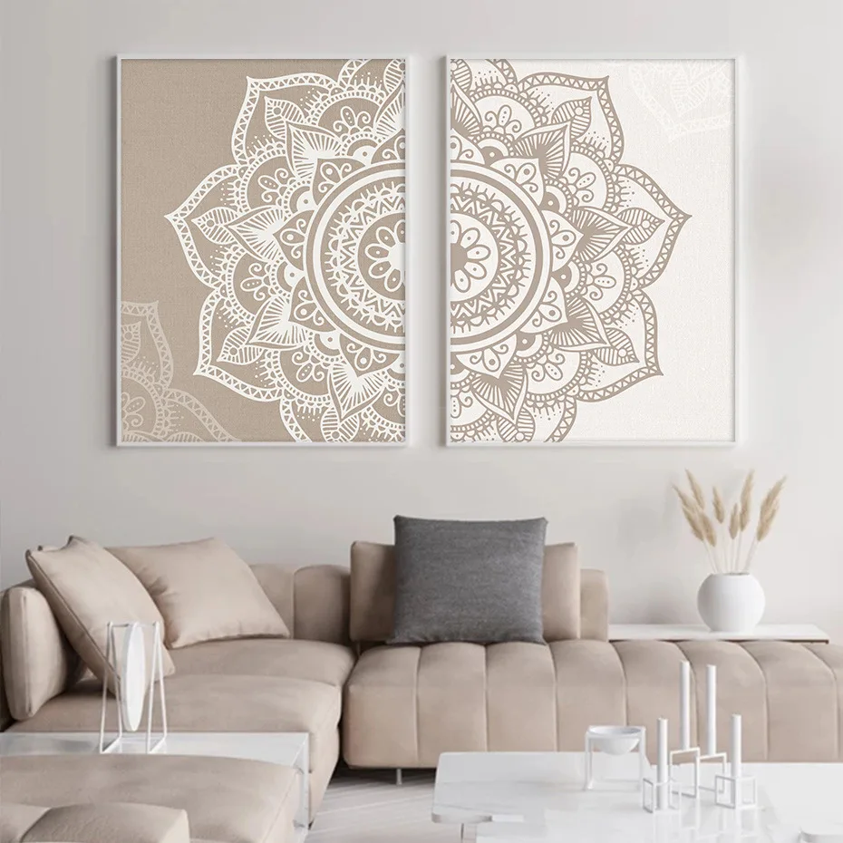 

Simple Nordic Thai Mandala Flower Yoga Dance Living Room Poster Mural Decorative Canvas Painting Picture Core Spray Home Decor
