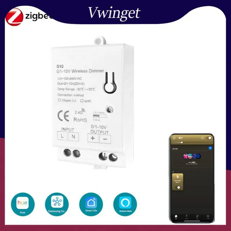 

Mini Dimming Controller Remote Control Zigbee 3.0 Dimmer Support Smartthings Wireless Lighting Adjustable Switch Diy Smart Home