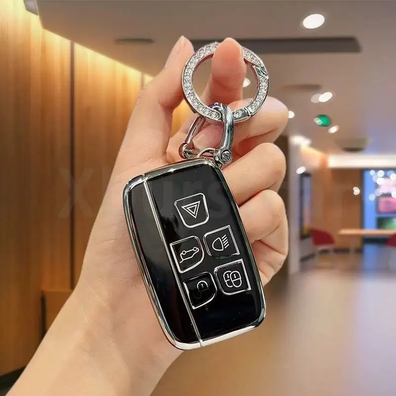 Фото Чехол-футляр из ТПУ для автомобильных ключей Jaguar XE XJ XF, Land Rover Range Evoque Freelander Velar, Range Rover Sport, Discovery 4 №3