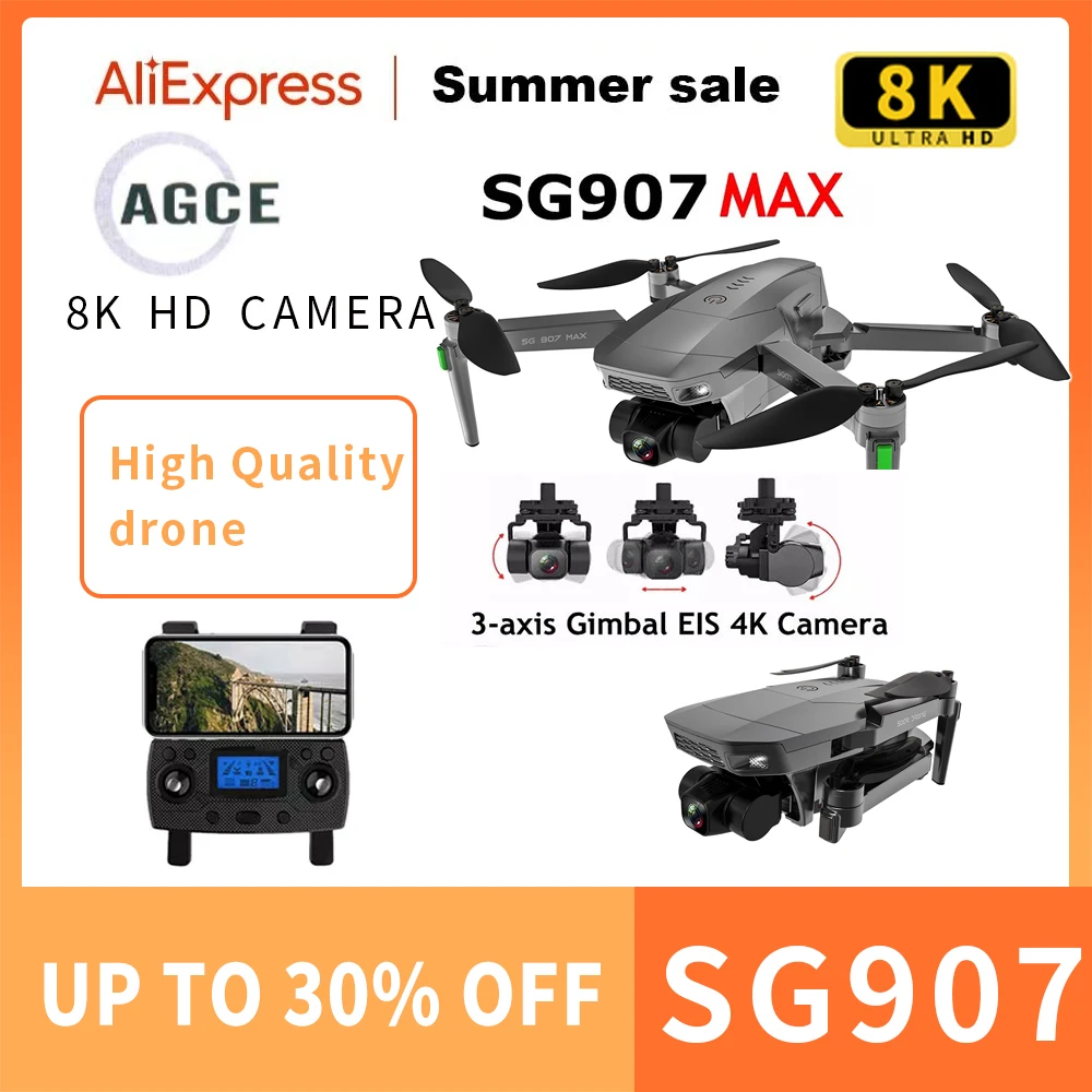 

2023 New SG907 MAX GPS Professional Drone with 5G WiFi EIS 4K Camera Three-Axis Gimbal Brushless RC Quadcopter FPV Dron VS SG906
