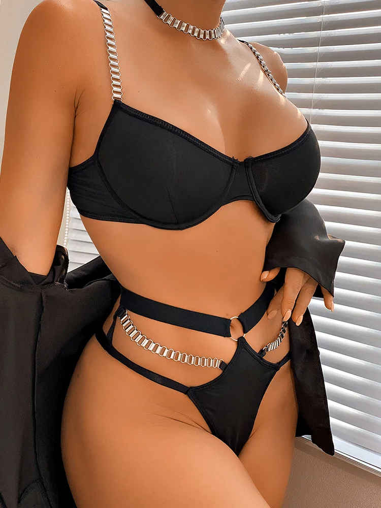 Чувственное женское нижнее белье Комплект трусиков с вырезами кружевное