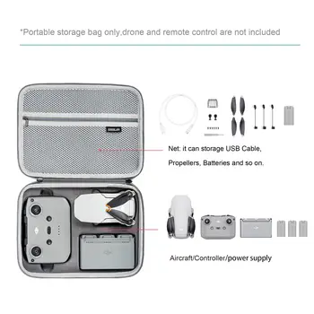 DJI Mini 2 Storage Bag Handbag PU Shoulder Bag Portable Carrying Case Waterproof Box For DJI Mavic Mini 2 3 SE Drone Accessories 6