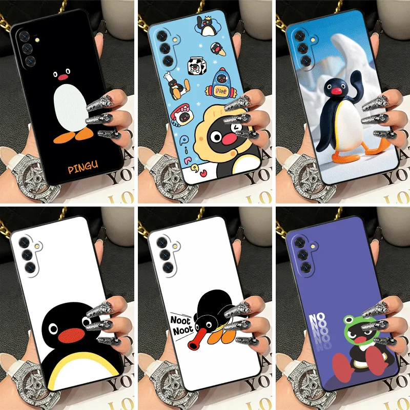 Фото Мягкий силиконовый чехол для телефона Samsung A17 A16 A15 A14 A13 с мультяшным пингвином Пингус, для моделей A57 A56 A55 A54 A53 A37 A36 A27 A26 A35 №1