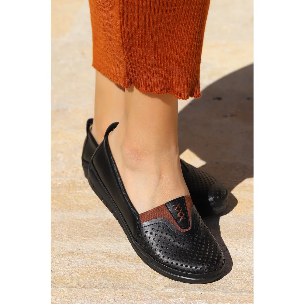 

Dorlie Pnt 296004 Skin Laser Cut Women Summer Ballerina Shoes