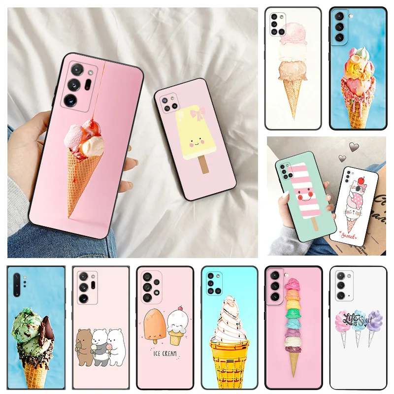 

Colourful Ice Cream Anti-Drop Phone Case For Samsung M13 M53 M33 M23 M52 M22 M62 M04 M12 M32 M51 M01 M31 M21 M11 M30 S7 S8 Cover