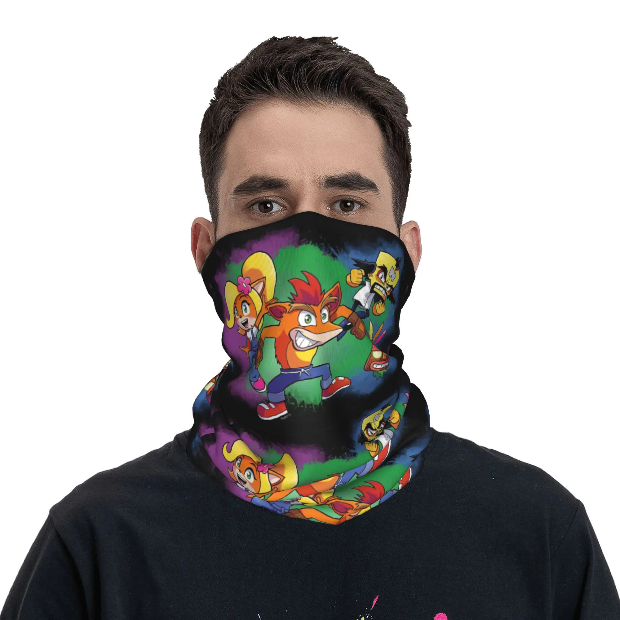 Бандана с героями мультфильмов на заказ зимняя теплая повязка шею мужской