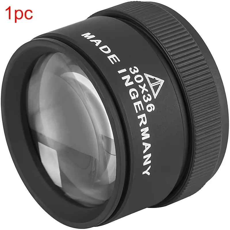 

30-кратная лупа, ручная оптическая лупа для ювелирных изделий, металлическая ручная линза, прозрачная высокая мощность, аксессуар для офисного стола