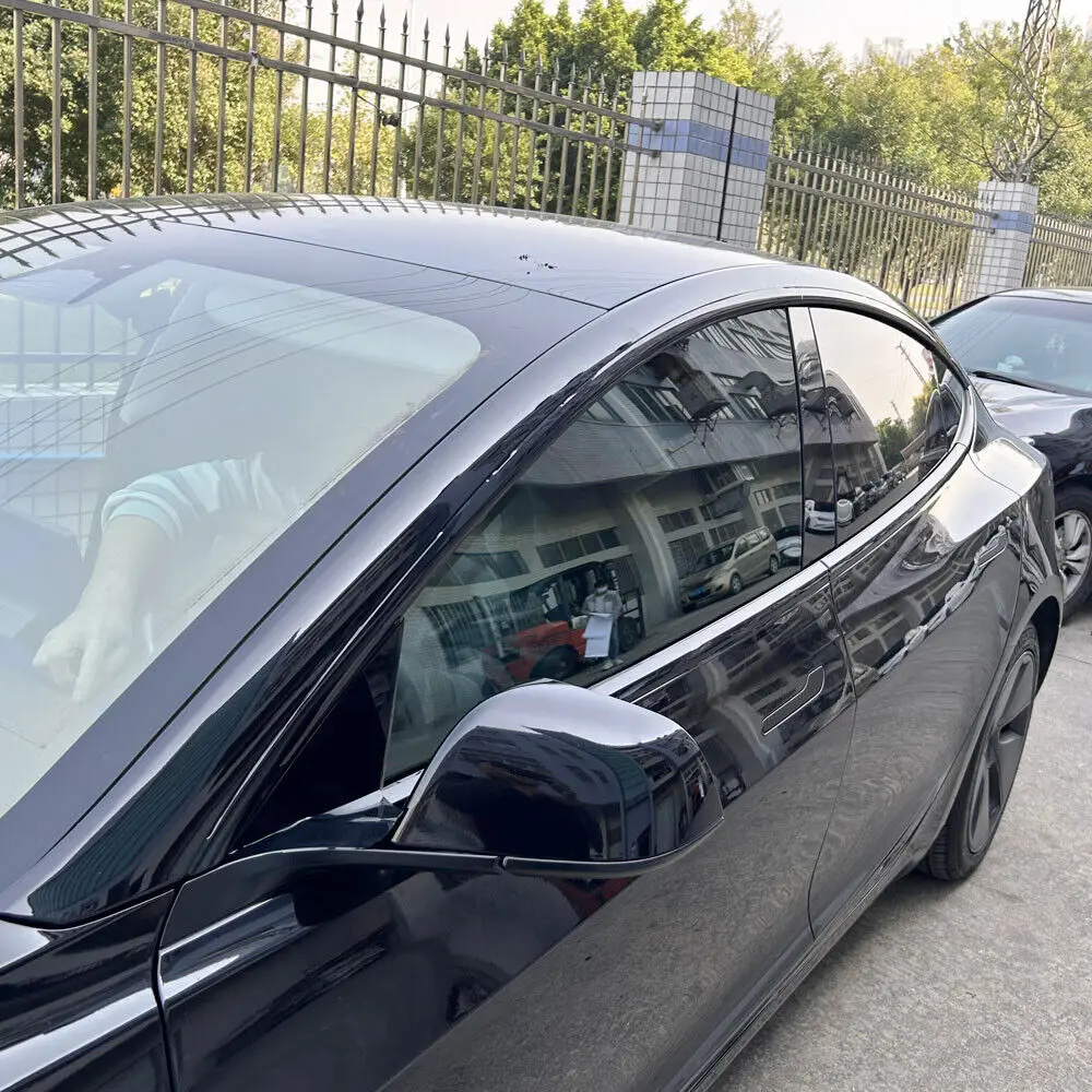 Матовые/глянцевые черные хромированные отделения окна для Tesla Model 3 2017-2022 гг.