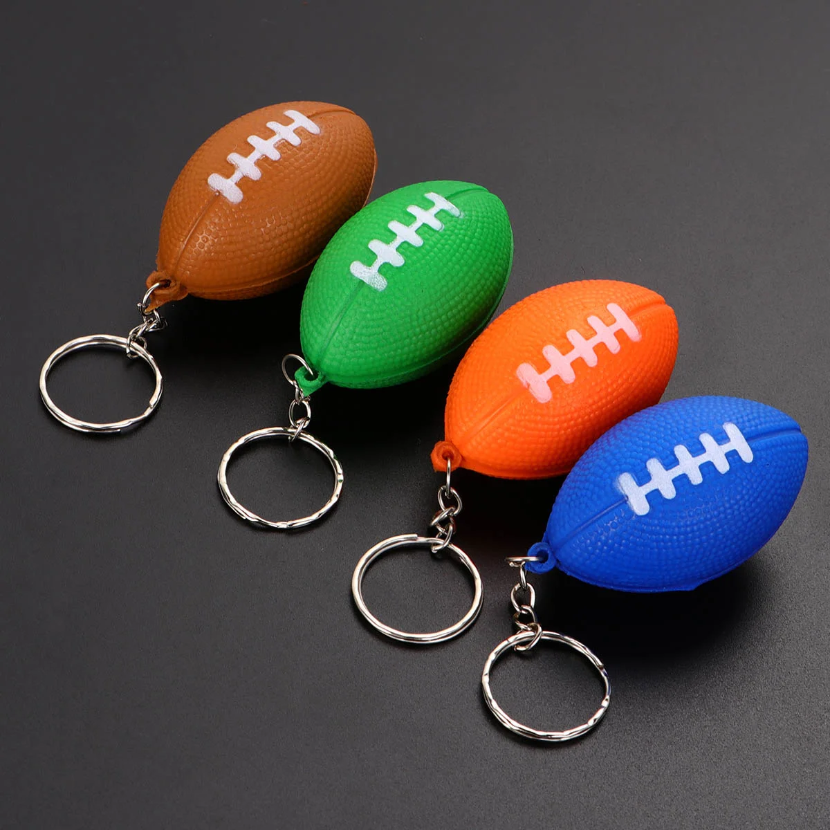 

Keychain Softball Rugby Mini Sports Favors Party Glove Keychains Hanging Pu Chain Key Decorative Baseball Soccer Football Stress