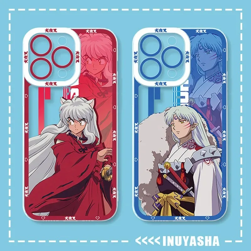Anime Inuyashas Soft Silicone Case For iPhone 16 Pro Max 15 14 13 12 11 XS X XR 8 7 SE 2020 Shockproof Protective Cover