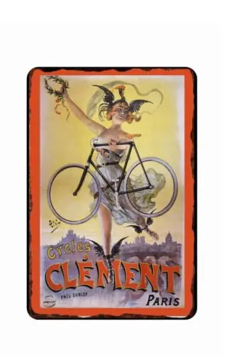 Циклы клещей для плаката Sael Paris 1900 цельнометаллическая жестяная вывеска 8x12