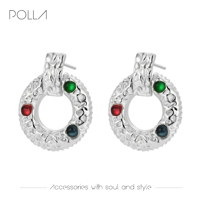 

S925 Silver Needle Light Luxury Trend Earring for Women Vintage Fashion Temperament Medieval Style Ear Wear Personality Jewelry