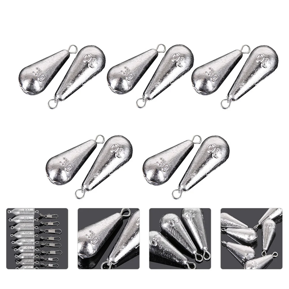 

20pcs Fishing Weight Sinkers Fishing Gears Removable Fishing Lead Weight