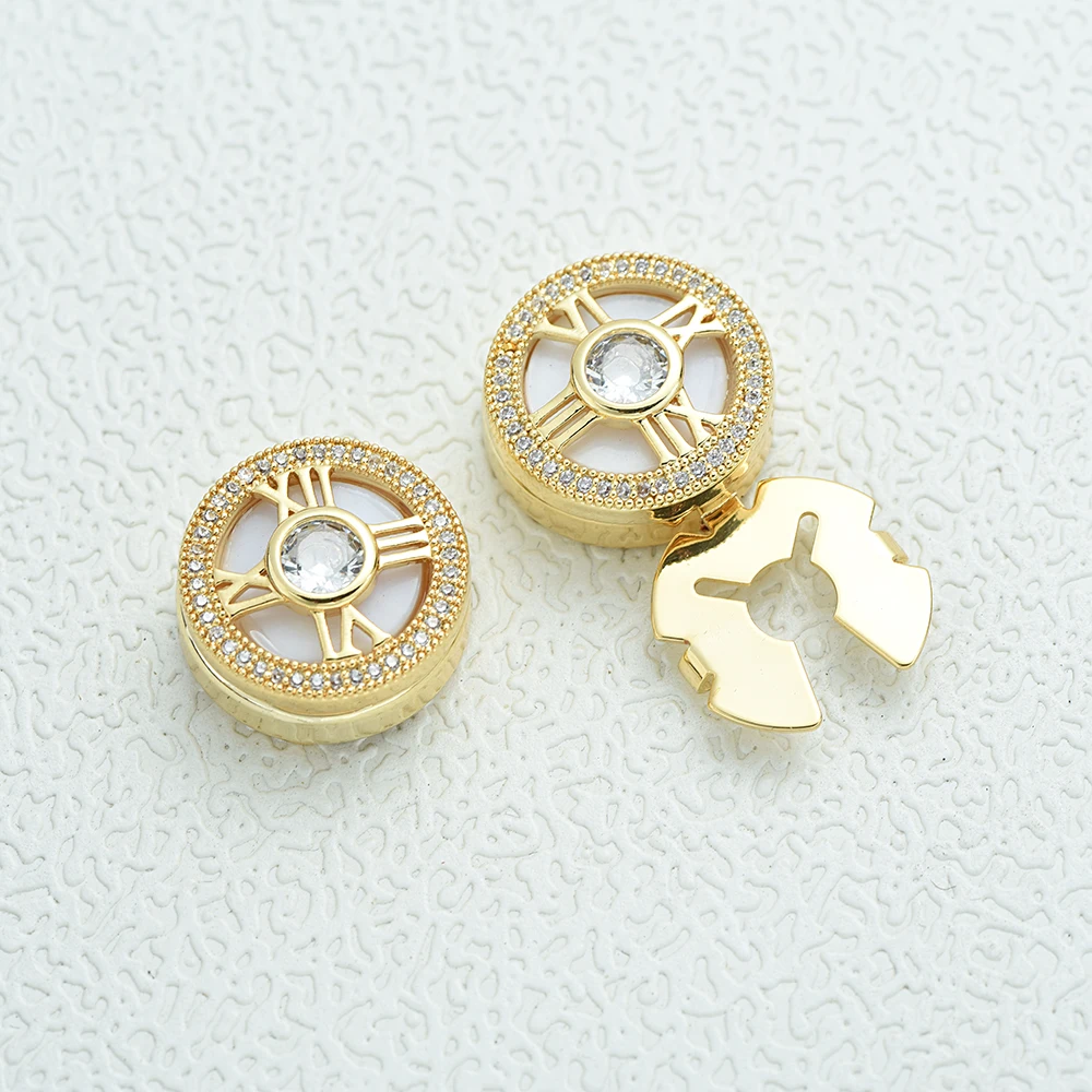 ICEYY микро паве циркониевые мужские часы кнопка крышка или запонки для мужской