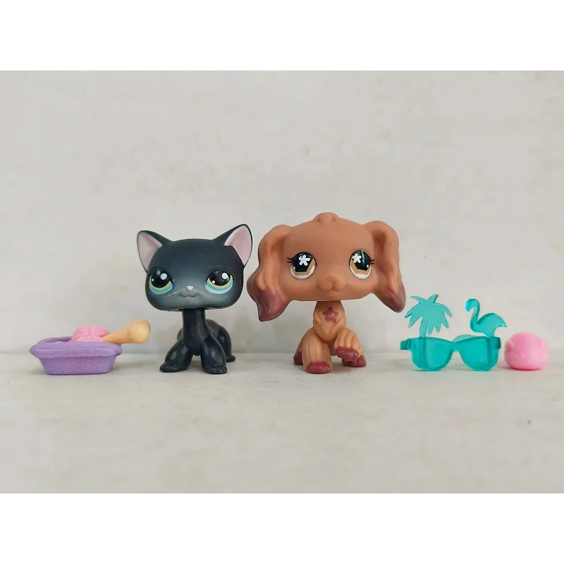 2 шт./лот LPS фигурка кошки и собаки # 336 716 Вт/аксессуары Littlest Pet Shop игрушка
