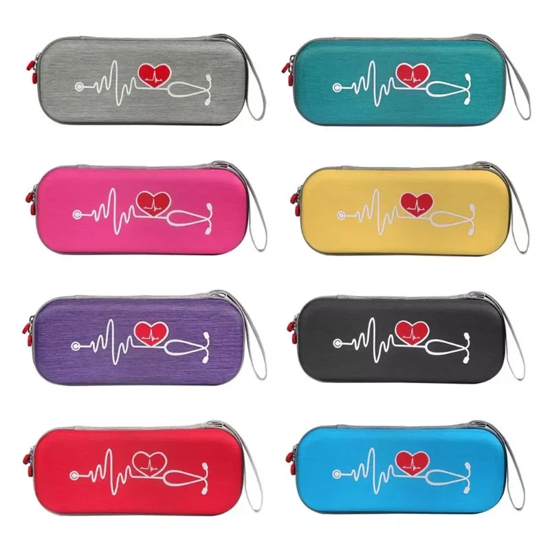 

Hard EVA Portable Stethoscope Carrying Case Storage Box Shell Mesh Pockets For 3M Littmann III Stethoscope Medical Organizer Bag